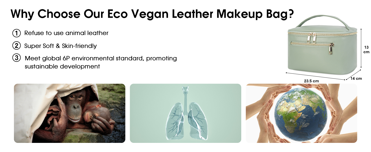 Косметичка для жінок, велика дорожня косметичка для макіяжу з відділенням для пензликів, органайзер, культиватор, з PU-шкіри, переносний мішечок для макіяжу, зелений (патент)