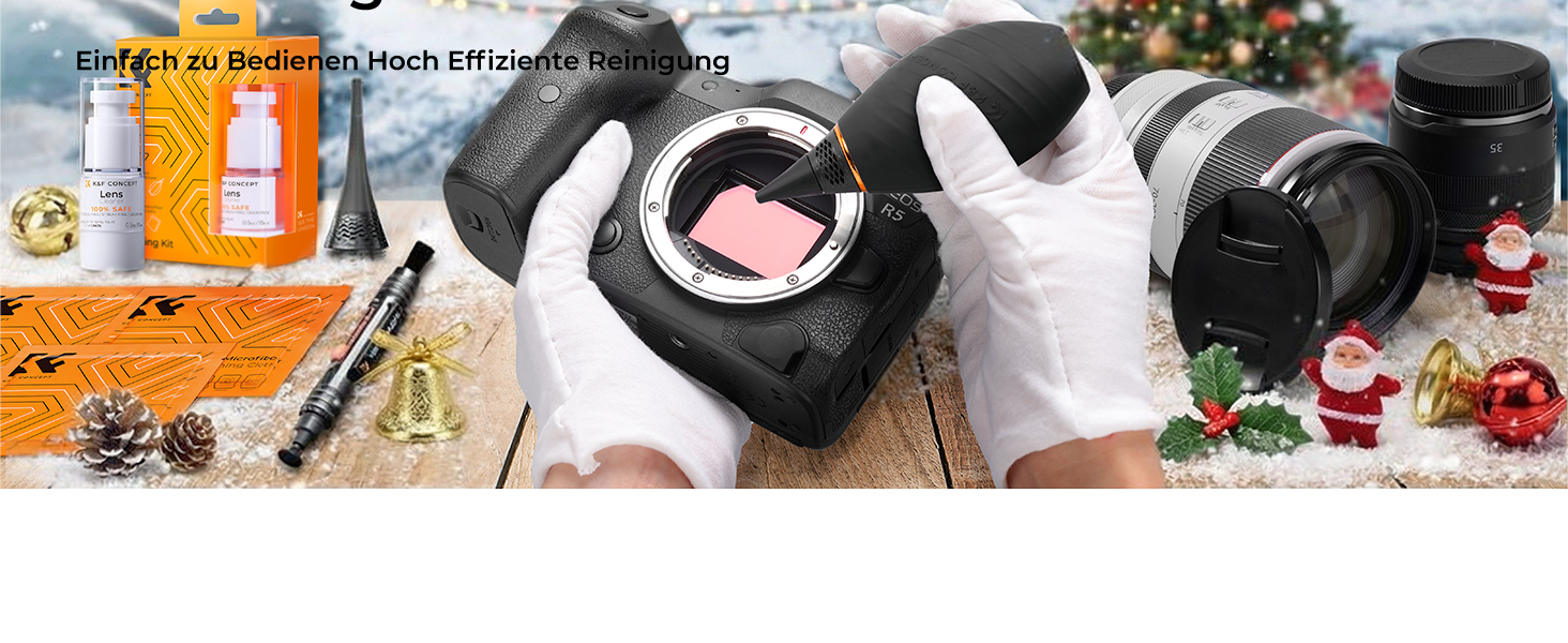 Набір для чищення камери та оптики K&F Concept 10 в 1: DSLR, об'єктиви, мобільні телефони