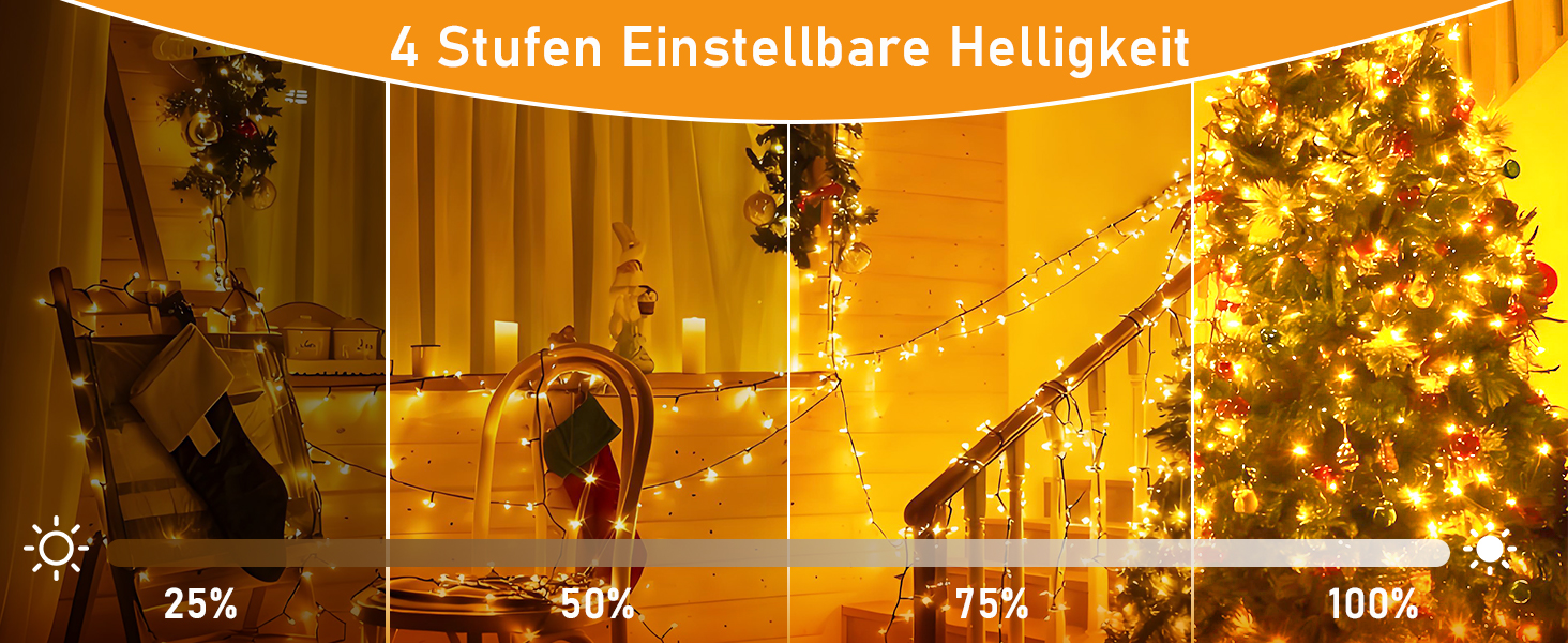 Ланцюжок прикрас (гірлянда) на батарейках, 30м, 300 LED, для внутрішнього та зовнішнього використання, з таймером, 8 режимів, водонепроникна, тепле біле світло, зелений кабель, для декору на Різдво, в сад, на вечірку