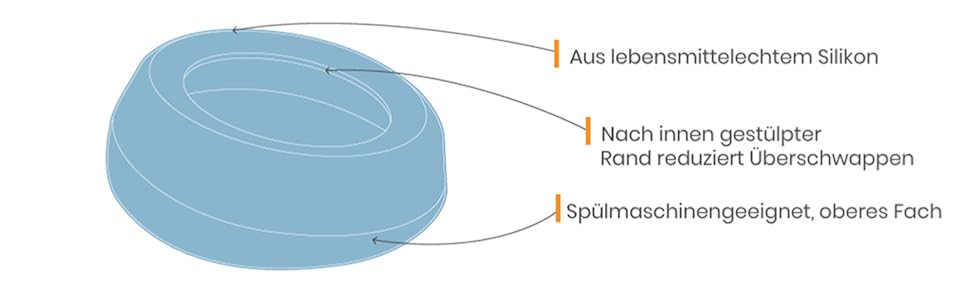 Kurgo Splash Free Wander: миска для води для собак, 0.7 л, блакитна, виготовлена з міцних матеріалів, не протікає, для подорожей та прогулянок