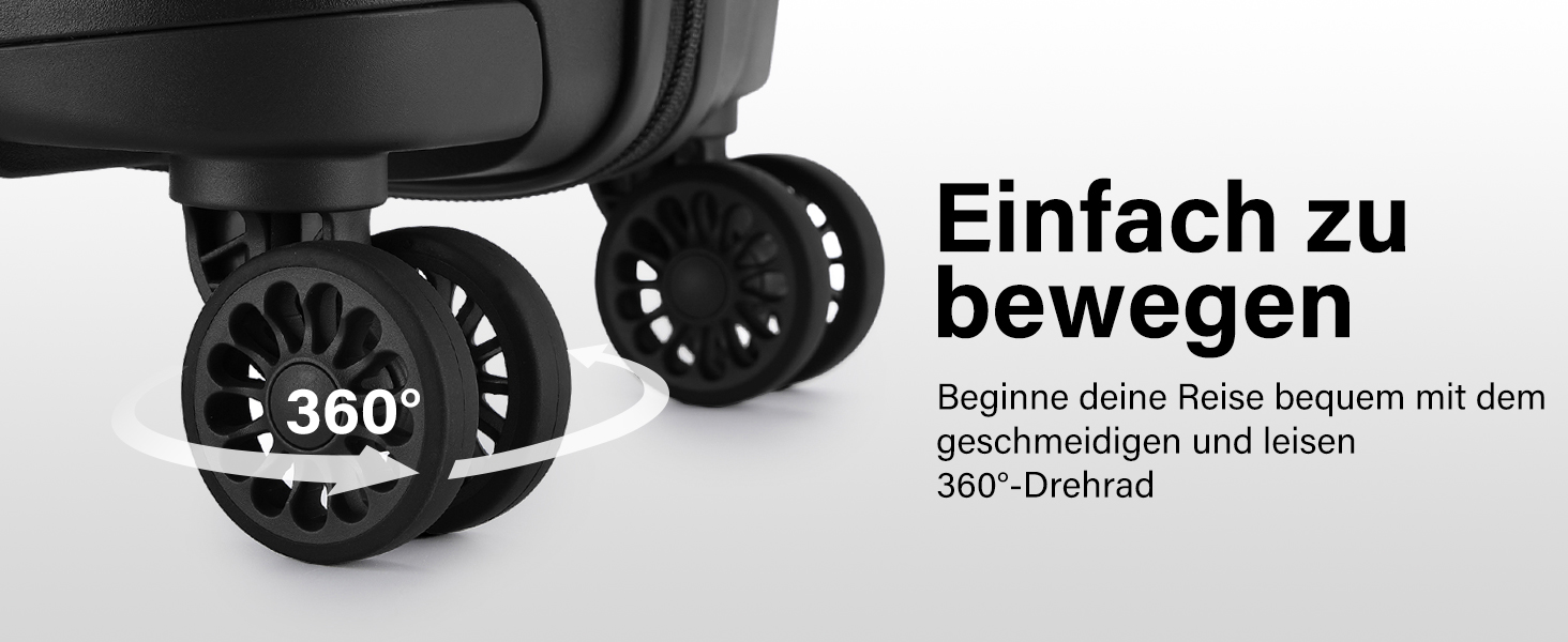 Набір валіз KONO 2 шт: велика валіза-тролі (56 см) + косметичка з поліпропілену, з 4 колесами та TSA-замком (кремовий білий)