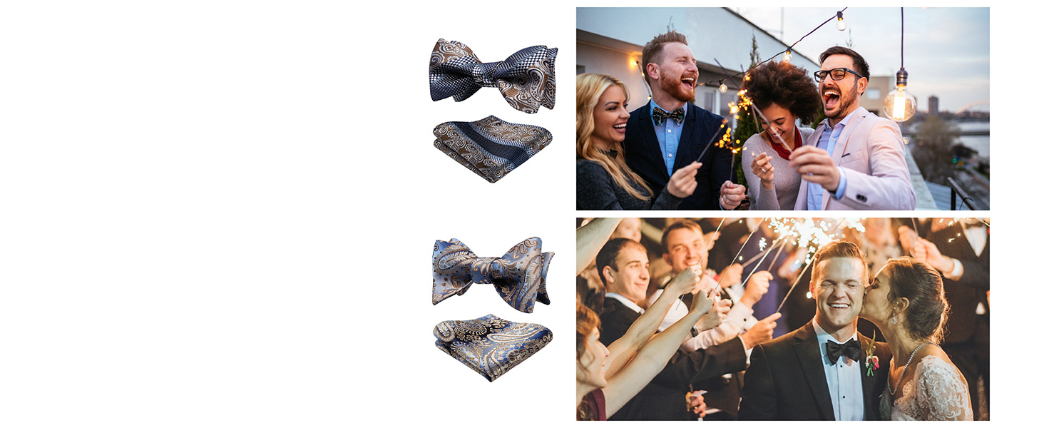 HISDERN Комплект краваток та нагрудного хустинки з квітковим принтом для чоловіків. Квітковий жакардовий комплект краваток для весілля та свят. Рожевий колір.