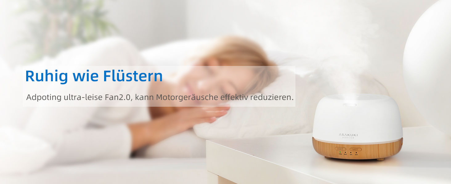 Дифузор аромату ASAKUKI 500 мл, ультразвуковий аромадифузор для ефірних олій, зволожувач повітря з пультом керування, автовимкнення без води, 7 кольорів LED-підсвічування (міні)