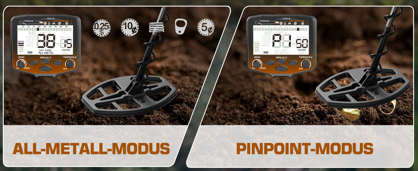 Металодетектор DR.ÖTEK Profi Set: прецизійний, з вирівнюванням ґрунту, 5 режимів, водовідштовхувальна котушка 12