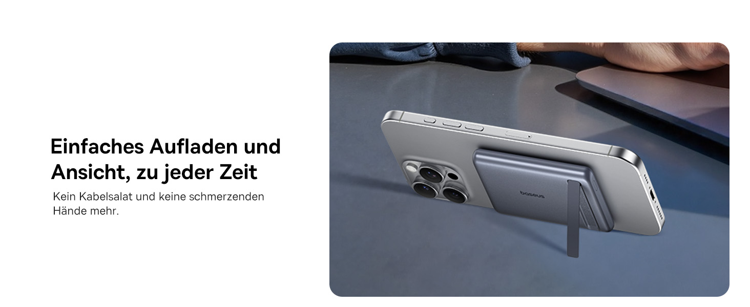 Power Bank Baseus Mini MagSafe 5000mAh з MagSafe, PD 20W, Qi2, сірий колір