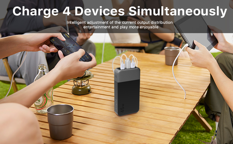 Power Bank NOBIS 20000mAh 45W з кабелем USB-C, портативний зарядний пристрій з цифровим дисплеєм (зелений)