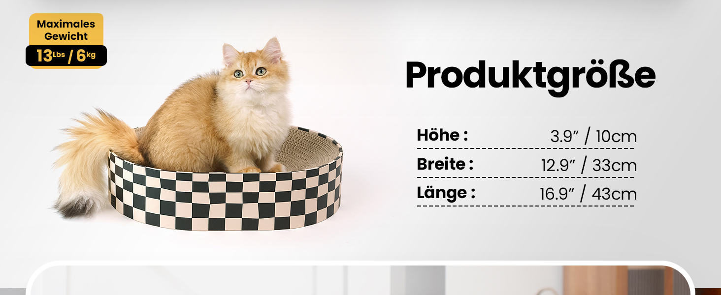 Кігтеточка для котів Conlun 2 в 1: овальна, з мискою та гніздом, з гофрованого картону (43x33x10 см)