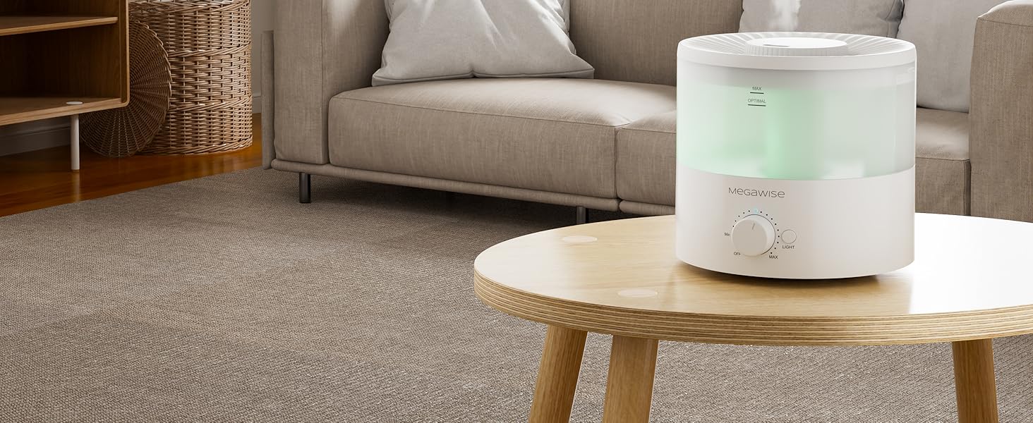 Зволожувач повітря H1-XIT 2 шт. 2L, без витоку, для дитячої кімнати, спальні, вітальні, білий + білий