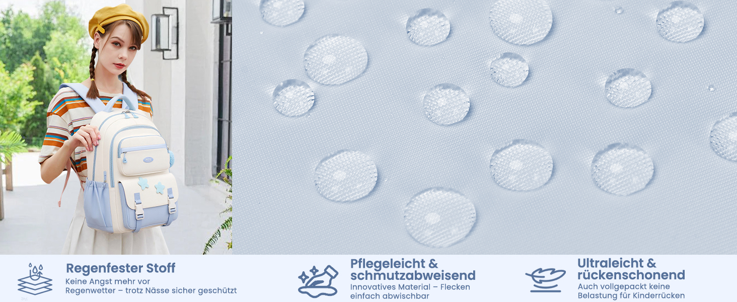 Дитячий рюкзак для дівчаток Kinderrucksack, 18L, 2-7 клас, легкий, з дихаючою спинкою та м'якими лямками, для школи, підлітки 7+ років, колір кавовий