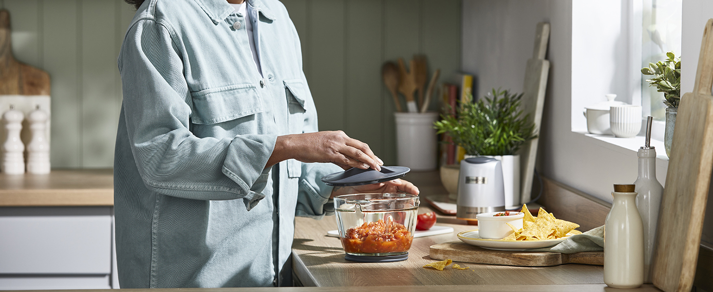 Електричний міні-подрібнювач Kenwood Easy Chop CHP61.100WH, білий (0,6 л, 500 Вт)