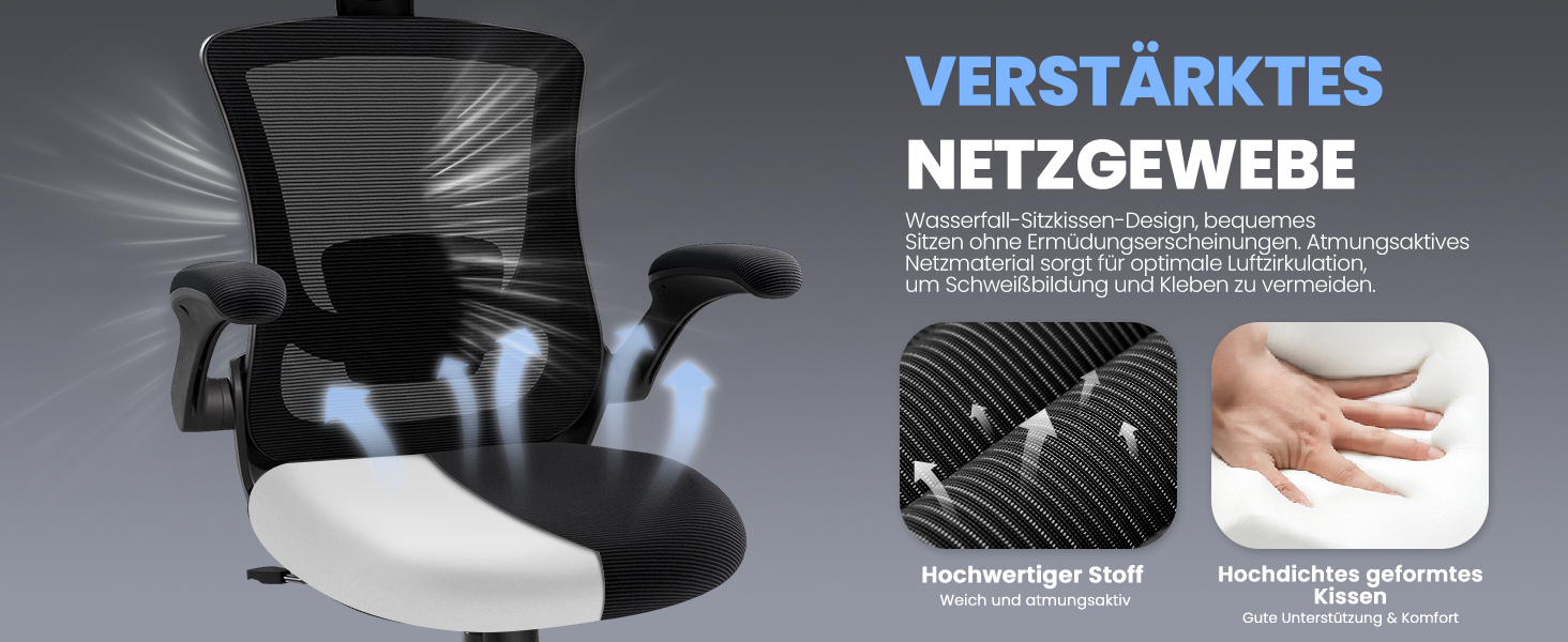 Коламі - ергономічне крісло для офісу з сітчастою спинкою, регульованою підголівником та поперековою підтримкою, підйомними підлокітниками, функцією гойдання та фіксації положення, регульоване по висоті, поворотне, чорне, універсальний розмір