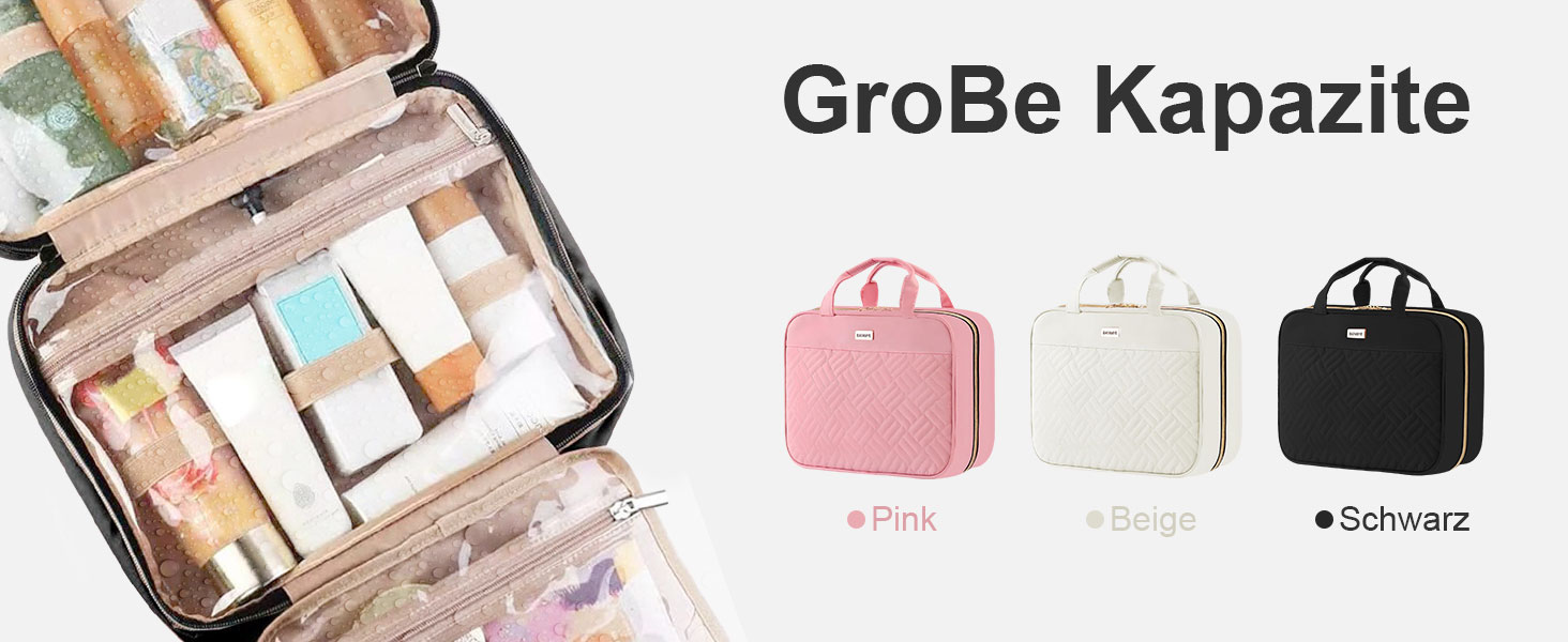 Чоловіча/Жіноча косметичка-органайзер для подорожей з прозорим відділенням, для зберігання косметики та туалетних аксесуарів, чорного кольору