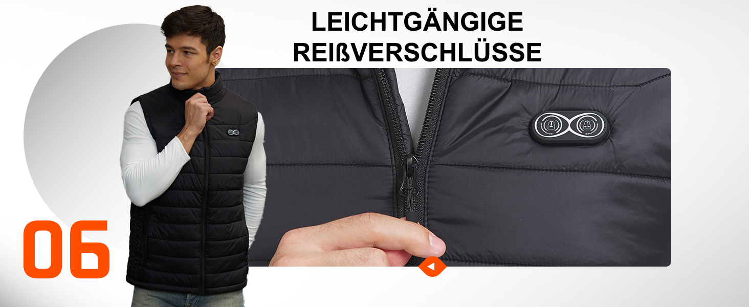 Обогревна жилетка для чоловіків та жінок, жилетка з підігрівом з акумулятором 10000 mAh та 5 зонами підігріву, для катання на лижах та полювання, чорний колір