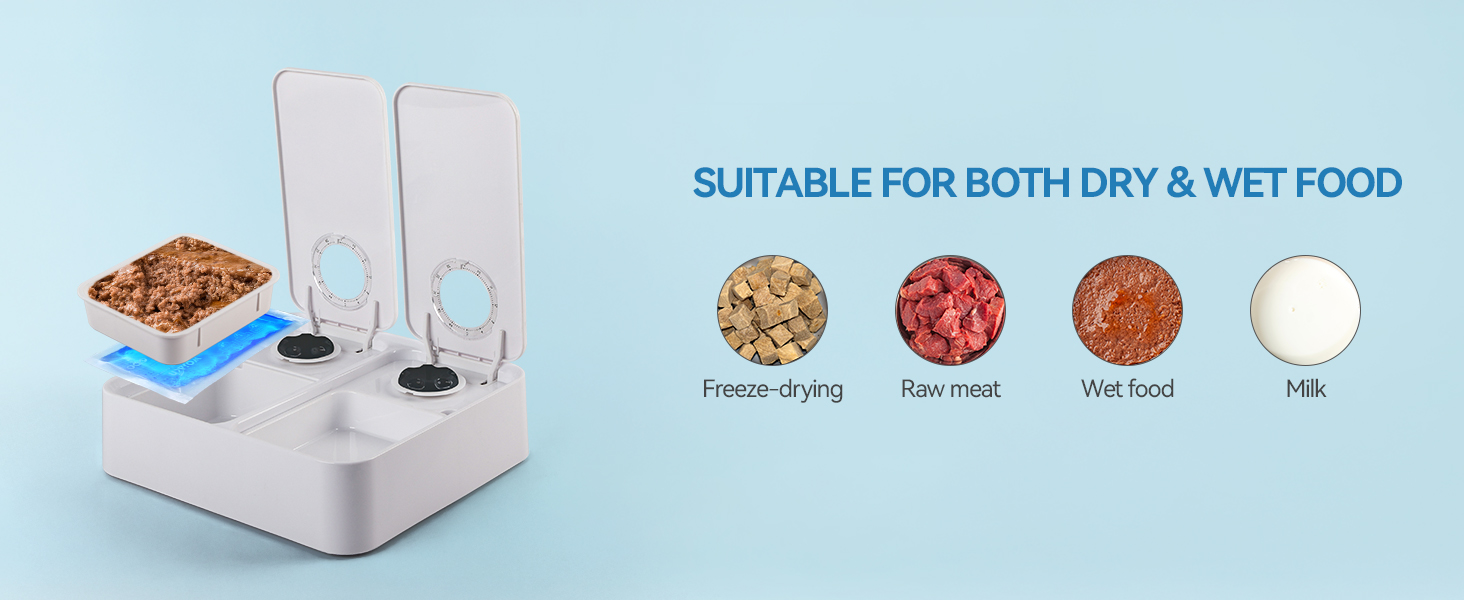 Автоматичний диспенсер для котячого та собачого корму ALL FOR PAWS: таймер, миється, для сухого та вологого корму