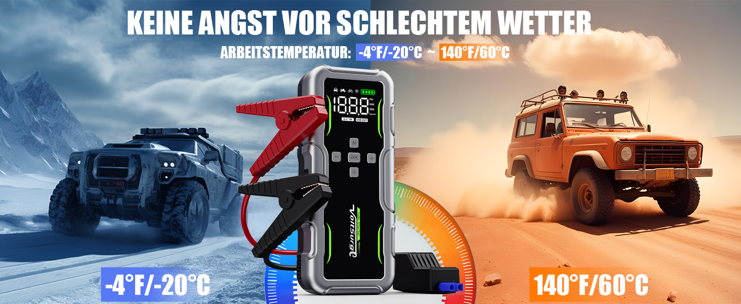 Powerbank VoltSurge 7000A з компресором та функцією запуску двигуна, 160PSI, для автомобілів (бензин та дизель до 10л), 12V, з LED-ліхтариком