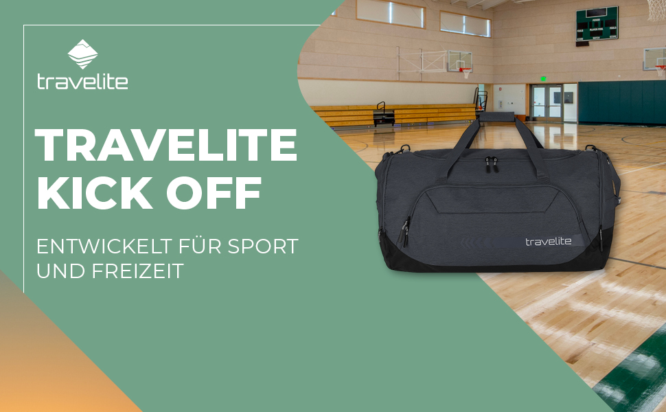 Сумка дорожня Travelite Kick Off 73л сіра (антрацит) 60 см для подорожей, спорту, басейну