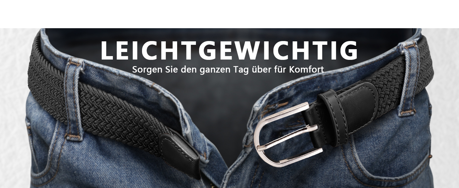 Тканинний ремінь TANGCHAO: еластичний плетений ремінь для жінок та чоловіків, ширина 3.3 см, довжина 90-135 см (білий, багатокольоровий, 120 см)