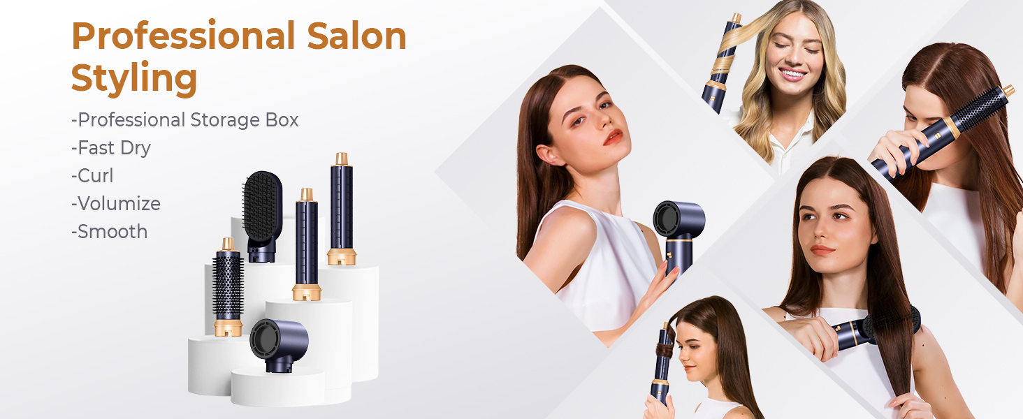 Набір для укладки волосся Neue Air Styler: іонізатор, фен-щітка, 32 мм локони, для об'єму, сушіння, випрямлення та локонів. 1000 Вт, 3 температурні режими, блакитний колір
