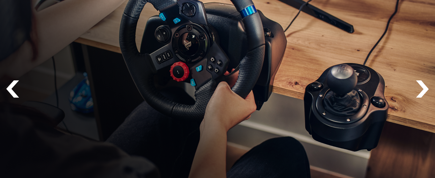 Руль Logitech G29 Driving Force з Force Feedback, 900°, шкіряний, педалі з нержавіючої сталі, для PS4/PS3/PC/Mac, чорний
