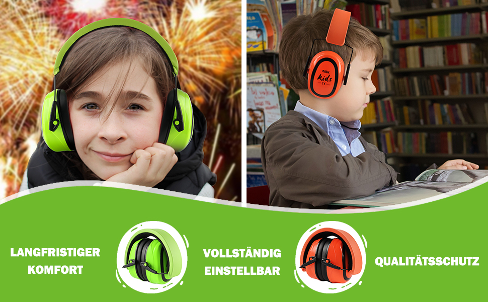 Навушники для захисту від шуму GREEN DEVIL для дітей 3-16 років (SNR27.4) - комфортні, складні, рожеві