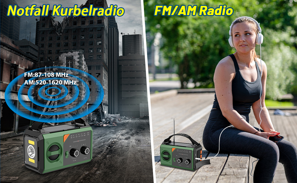 Портативне радіо Bluetooth з підзарядкою телефону, сонячне, AM/FM. 8 в 1: Powerbank, SOS, ліхтарик, компас, читальна лампа, роз'єм для навушників. Трав'яно-зелене