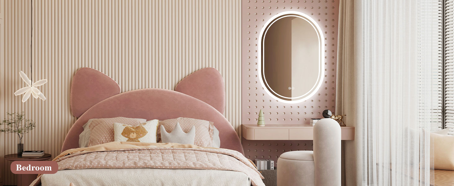 LED дзеркало для ванної кімнати Badspiegel з підсвічуванням, антизапар, сенсорне управління, регулювання яскравості, 3 кольори світла, овальне, 50x70 см