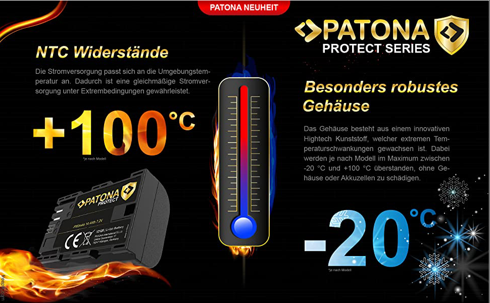 Акумулятор PATONA 2x Protect EN-EL15c 2600mAh + USB-C PD Зарядний пристрій 1500mA для Nikon Z5 Z6 II/III Z7 II Z8 Zf D850 D7500
