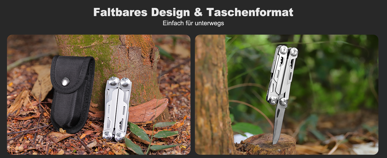 Мультитул 14 в 1 з нержавіючої сталі з кейсом: плоскогубці, ніж, пилка, викрутки для чоловіків. Ідеальний для кемпінгу, ремонту та подорожей