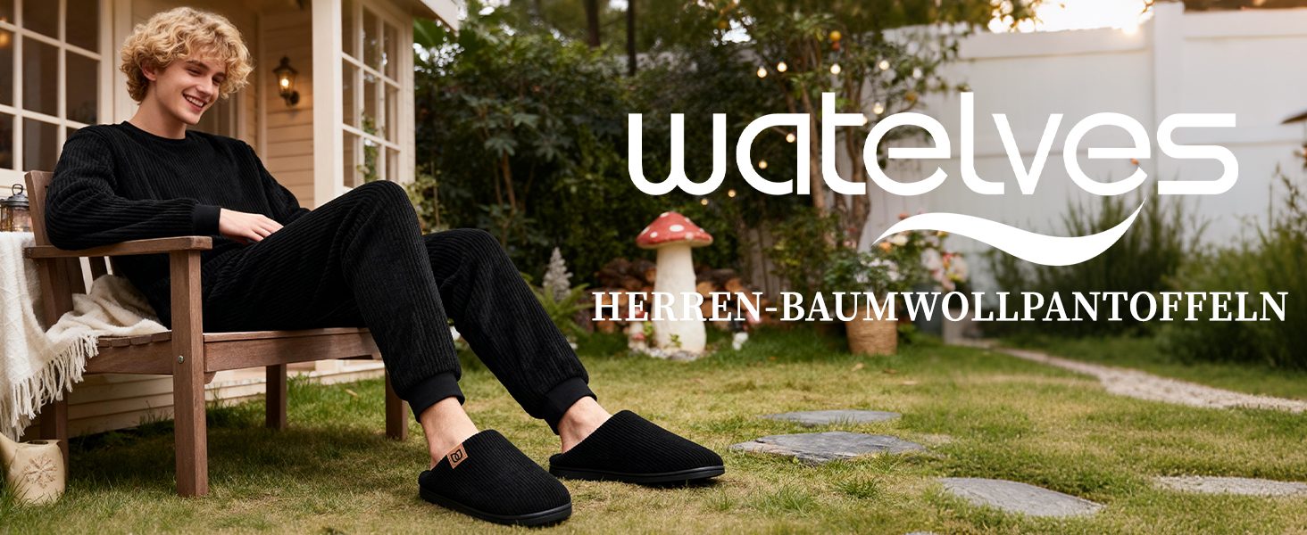 Тапочки чоловічі WateLves з корду та піною Memory Foam, антиковзкі, теплі, зручні, смугасті, чорні, 42/43 EU