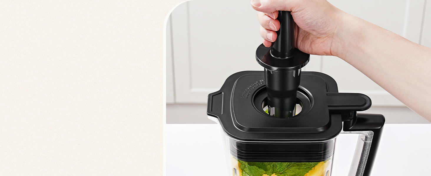 AMZCHEF 2000W Stand Mixer - 2L High-Power Blender with 8 Speeds & 4 Pre-Programs (Crushed Ice, Smoothies, Meat Mixing) - BPA-Free Black