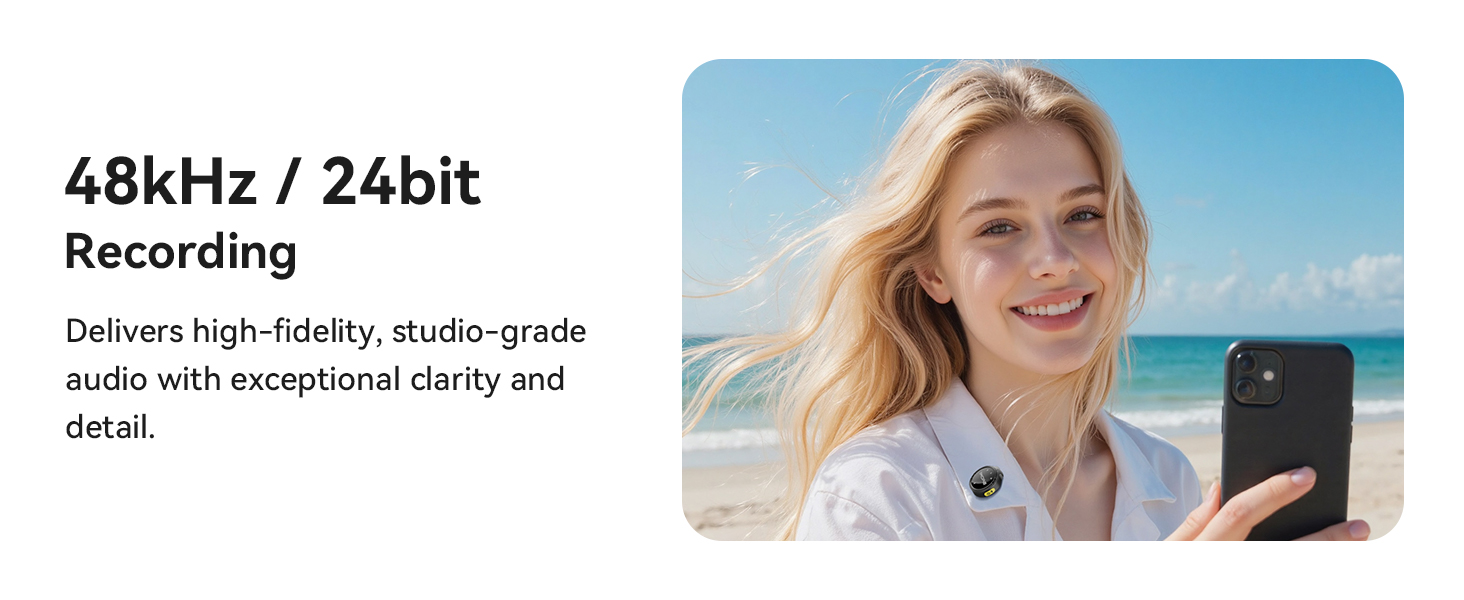 Мікрофон-лапка 1MORE бездротовий (2TX + 2 RX + кейс) для iPhone/Android/PC, шумозаглушення, 48kHz/24-Bit, 100м, 18год, відеозйомка, Vlog