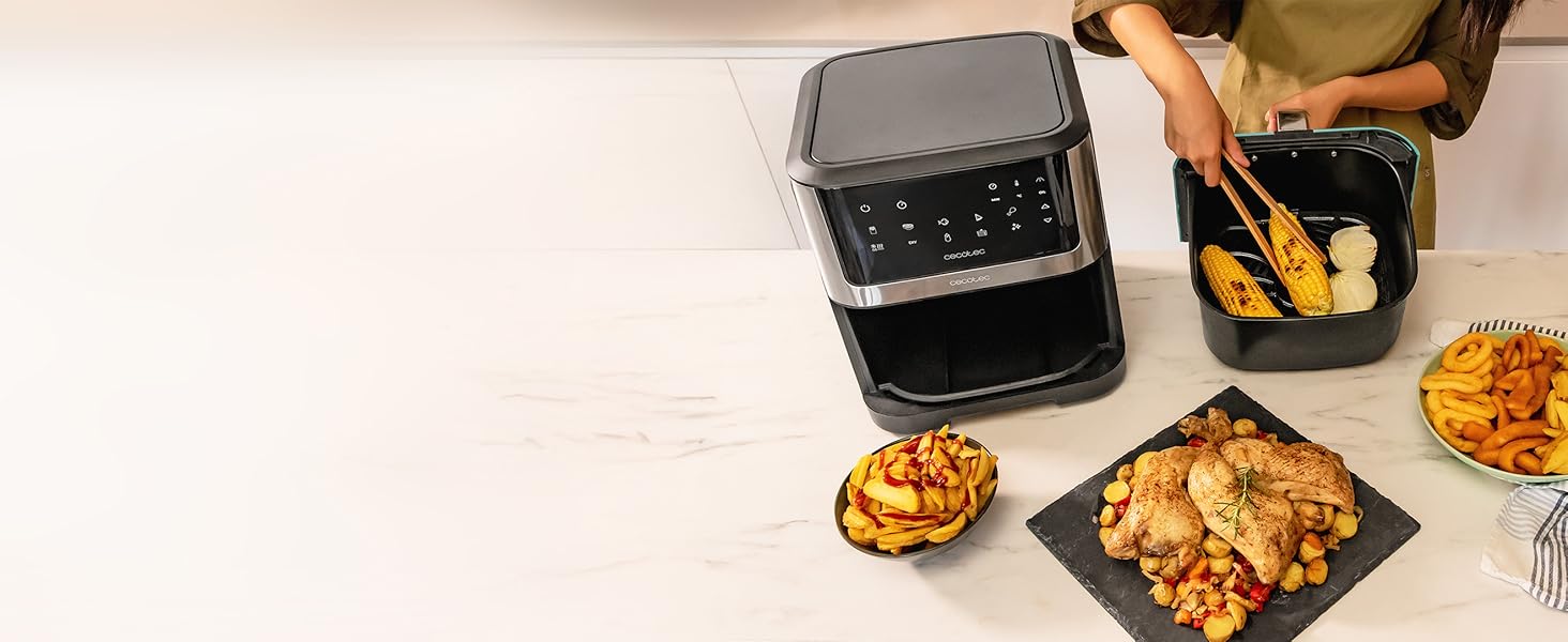 Фритюрниця Cecotec Cecofry Absolute 7600 7.6 л, 2000 Вт, Цифрова, PerfectCook, Нержавіюча сталь