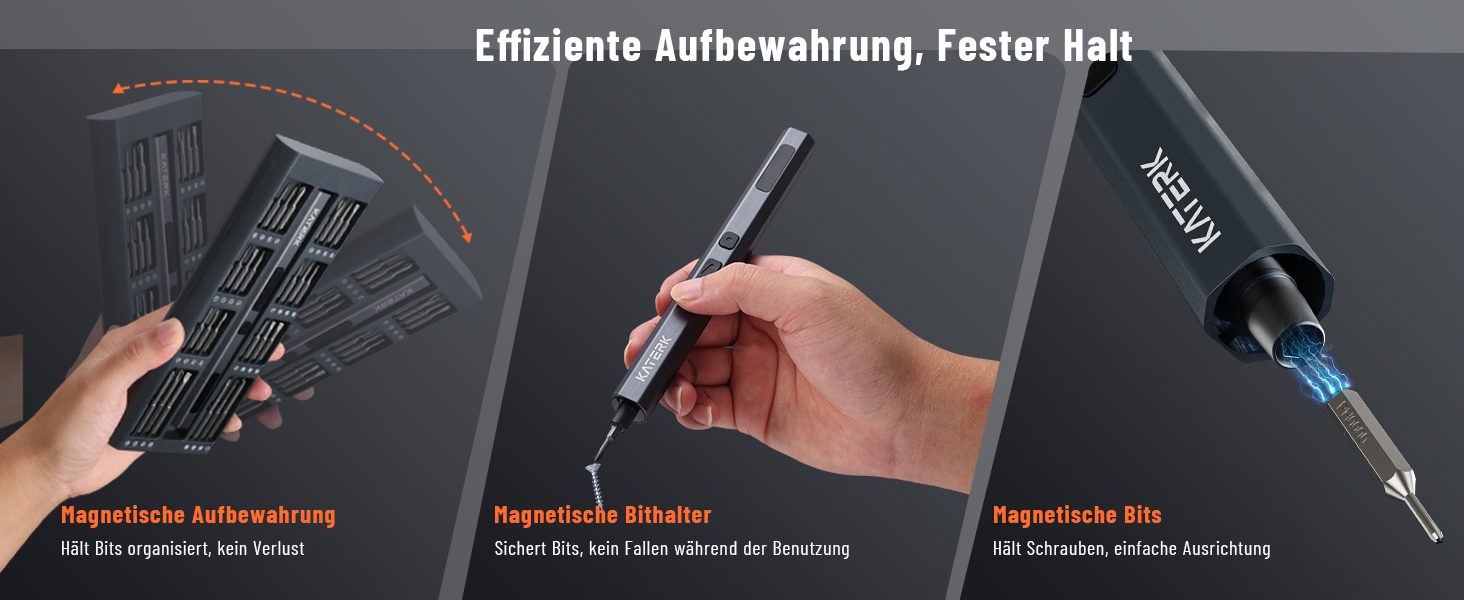 Набір прецизійних викруток KATERK 64 шт. з LED-підсвічуванням та магнітною основою для ремонту електроніки, телефонів, камер та годинників