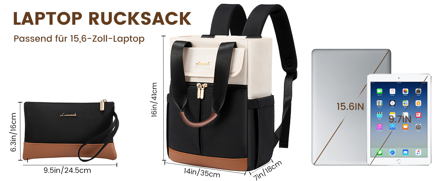LOVEVOOK Рюкзак для жінок, великий, 15.6 дюймів, рюкзак для ноутбука, шкільний рюкзак для підлітків, водонепроникний, сумка для роботи, сумка-тоут 2 в 1, сумка для вчителя, рюкзак для подорожей, університету, бізнесу, бежевий хакі