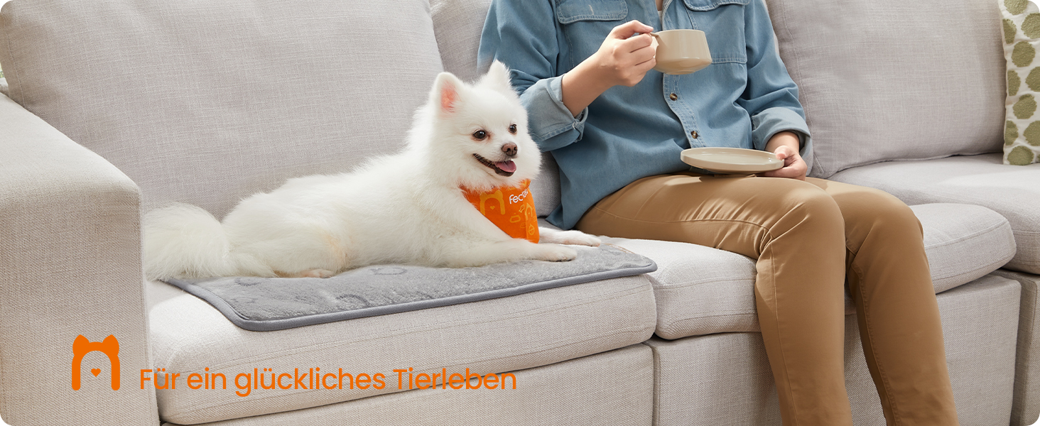 Водонепроникний килимок для собак Feandrea, 2 шт., 122x91 см, XL, з антиковзаючою поверхнею, для собак, котів, кроликів, сірий (PTD003G01)