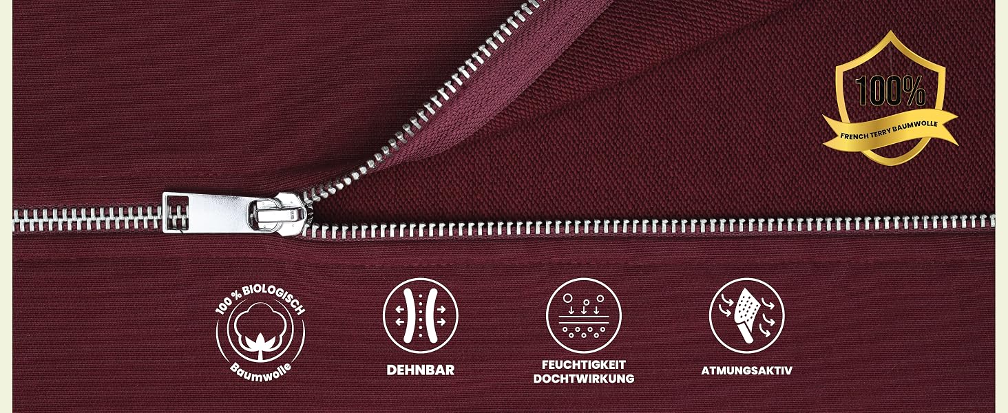 Зіп-худі SoftSpun унісекс із 100% бавовни, куртка-худі на блискавці, колір Burgundy, розмір S