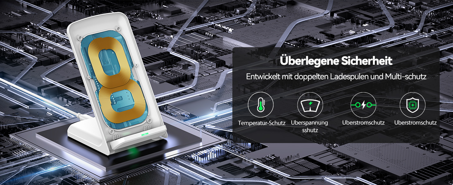 Бездротовий зарядний пристрій TECKNET, складна індукційна станція, швидка зарядка для iPhone 17/16/15/14/13/12/11/Pro Max, Apple Watch Ultra/11-3/SE, AirPods Pro 3-2/4-2, білий