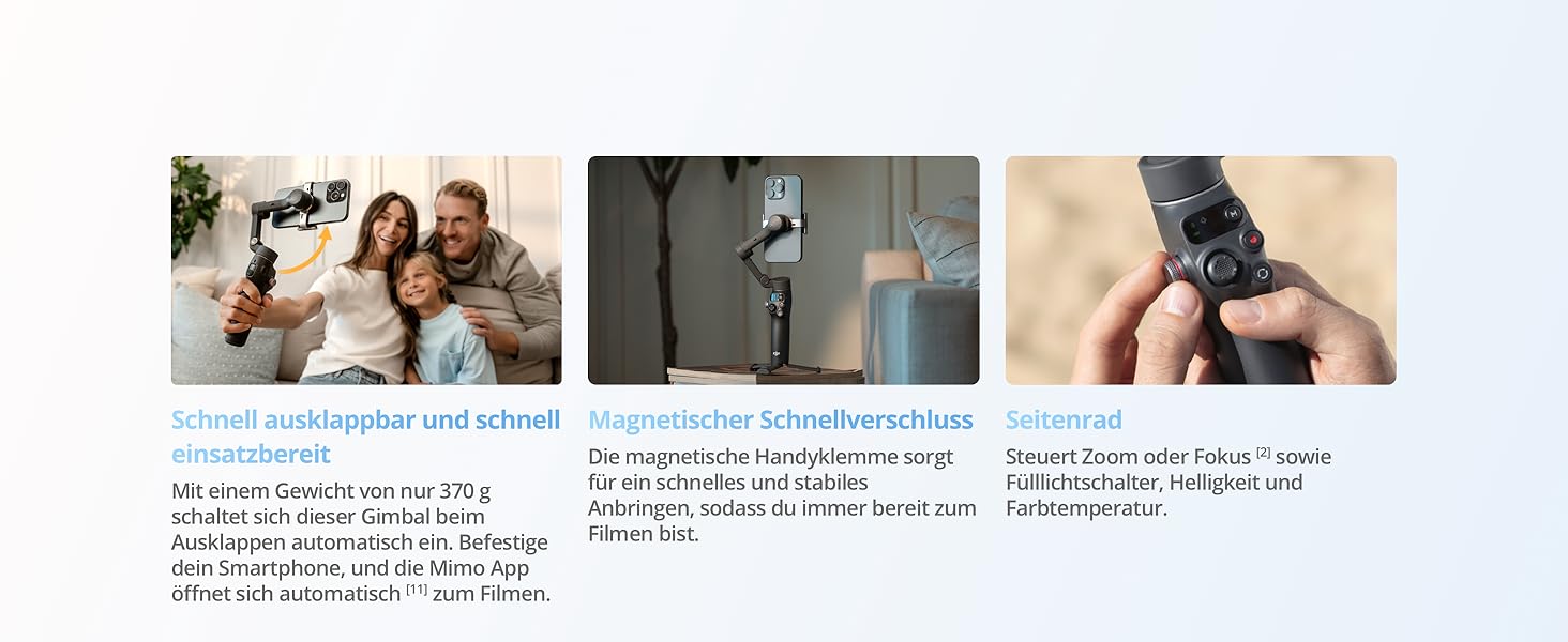 DJI Osmo Mobile 8 Kreativ Combo (Мікрофон DJI Mic Mini), Стабілізатор для смартфона, AI-трекінг, 360° обертання