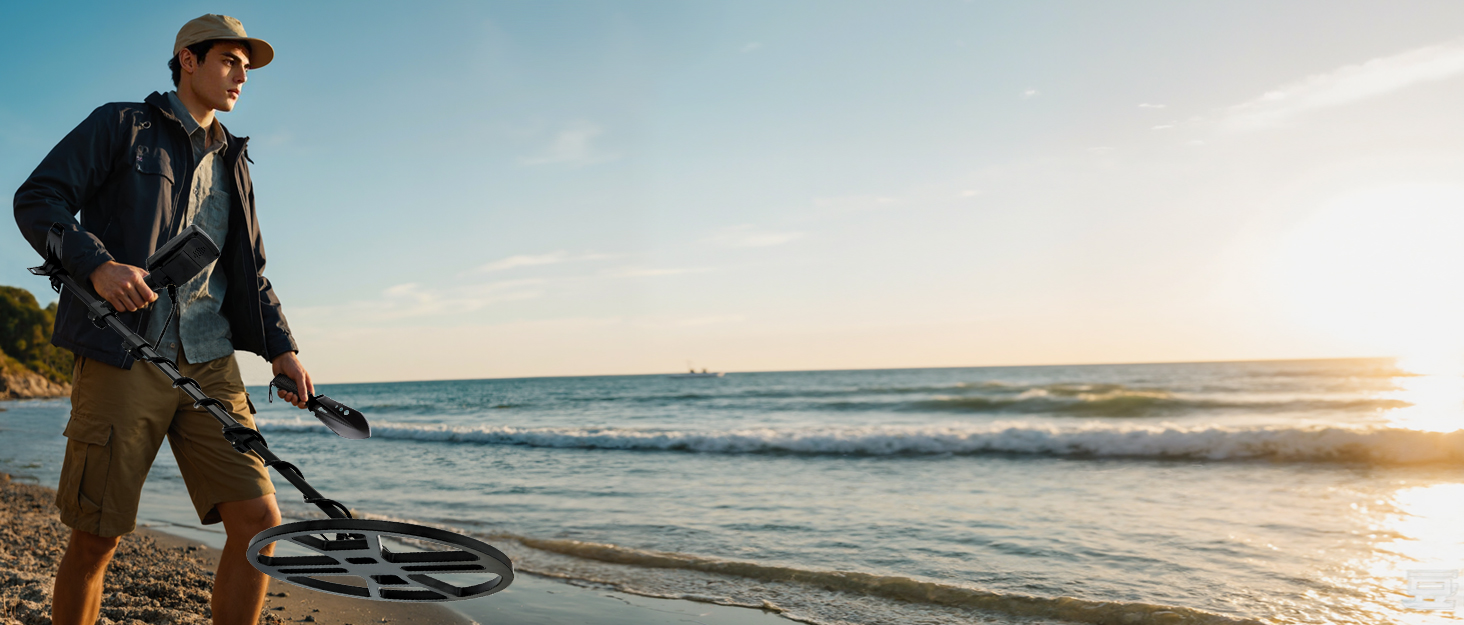 Професійний металошукач Metalldetektor Professional з водонепроникною DD-котушкою 14'' та широким діапазоном сканування, з функцією Pinpoint, глибиною виявлення 33 см, 4 режими, для дорослих, синій