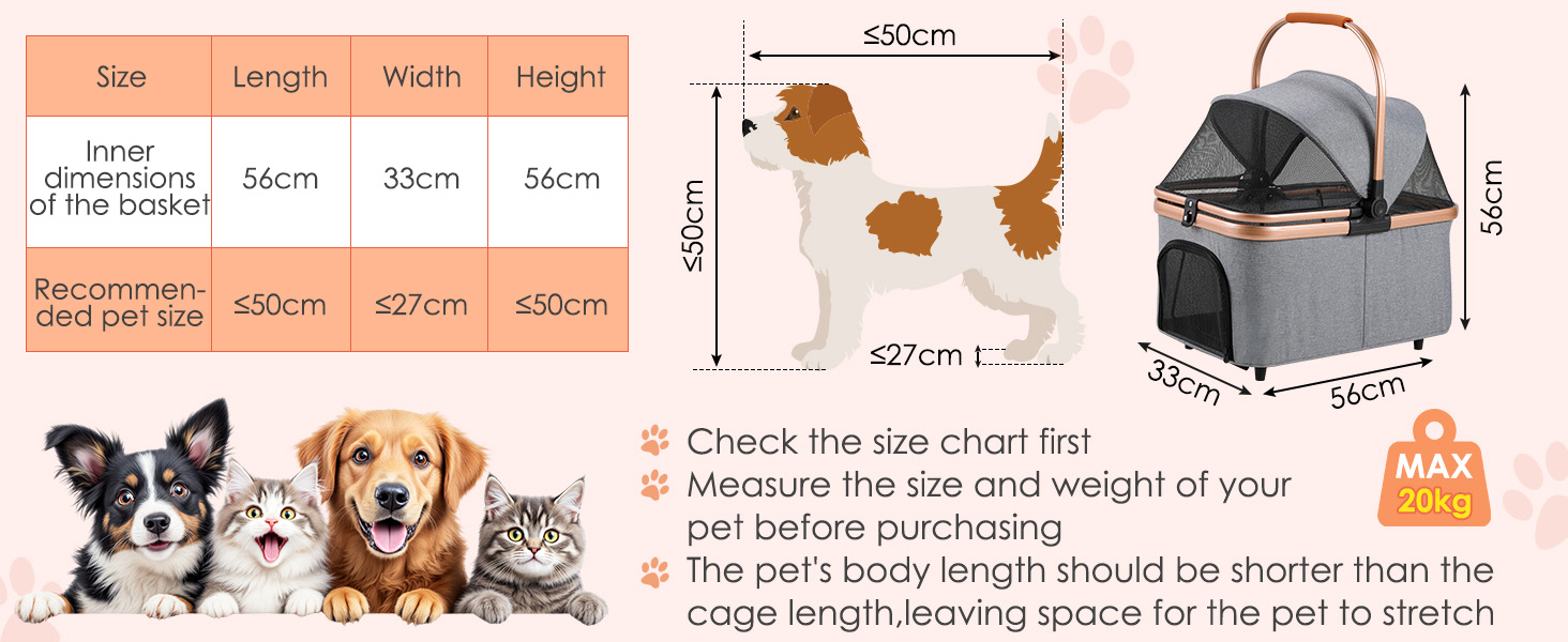 Візок для собак Mamizо 3 в 1: візок, переноска, сумка, до 20 кг, сірий