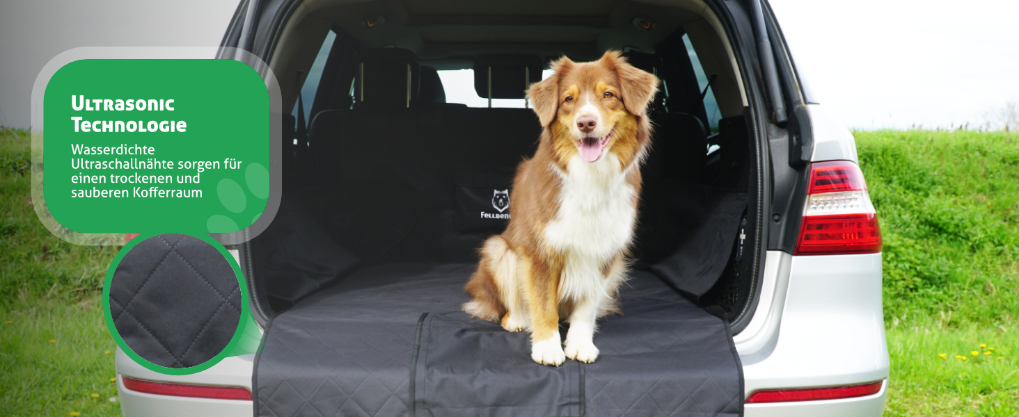 Захист для багажника авто для собак [надміцний клямка] - килимок для багажника, ковдра для собак, SUV, Kombi, Kleinwagen - захист від вологи та бруду - безпечна перевозка собак, стандартний чорний колір