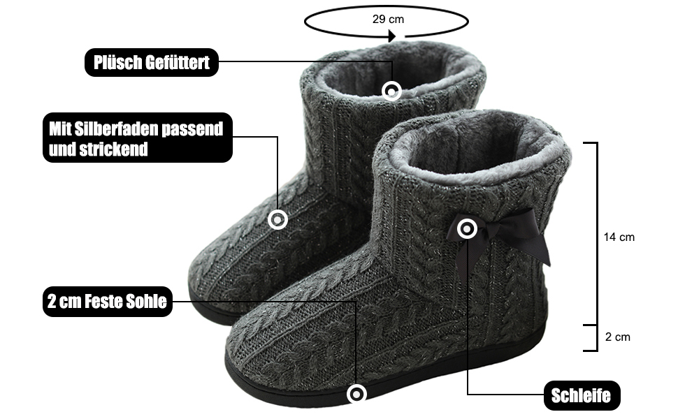 Тапочки додому жіночі з плюшевою підкладкою, з міцною підошвою, нековзні, 41/42 EU, білі