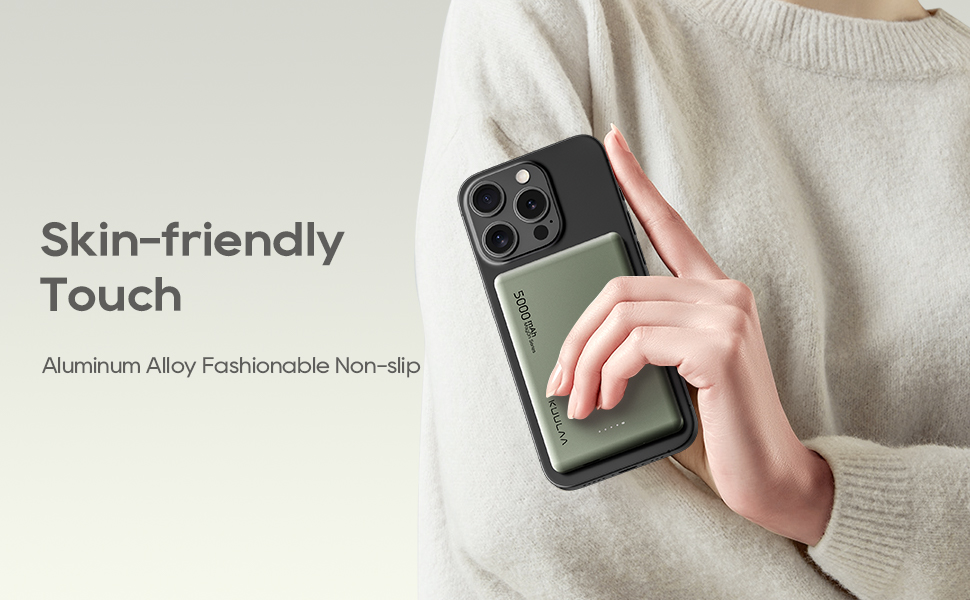 Power Bank Magsafe 5000mAh, 8мм, Gray (5000mAh-Titan) - Швидка зарядка USB-C, Бездротова зарядка