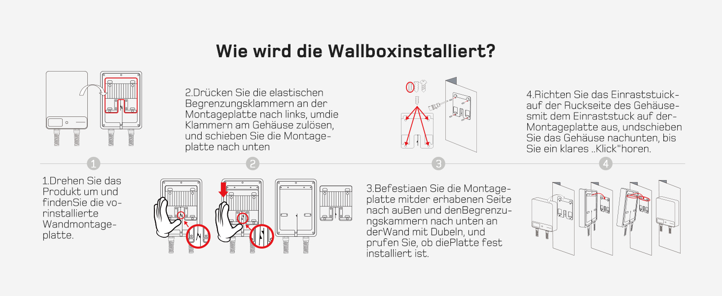 Wallbox 11 кВт з Wi-Fi та кабелем Type 2 7,5м, 3-фазне зарядне для електромобілів (BEV/PHEV), захист RCD Type A 30mA/DC 6mA, IP54, чорний