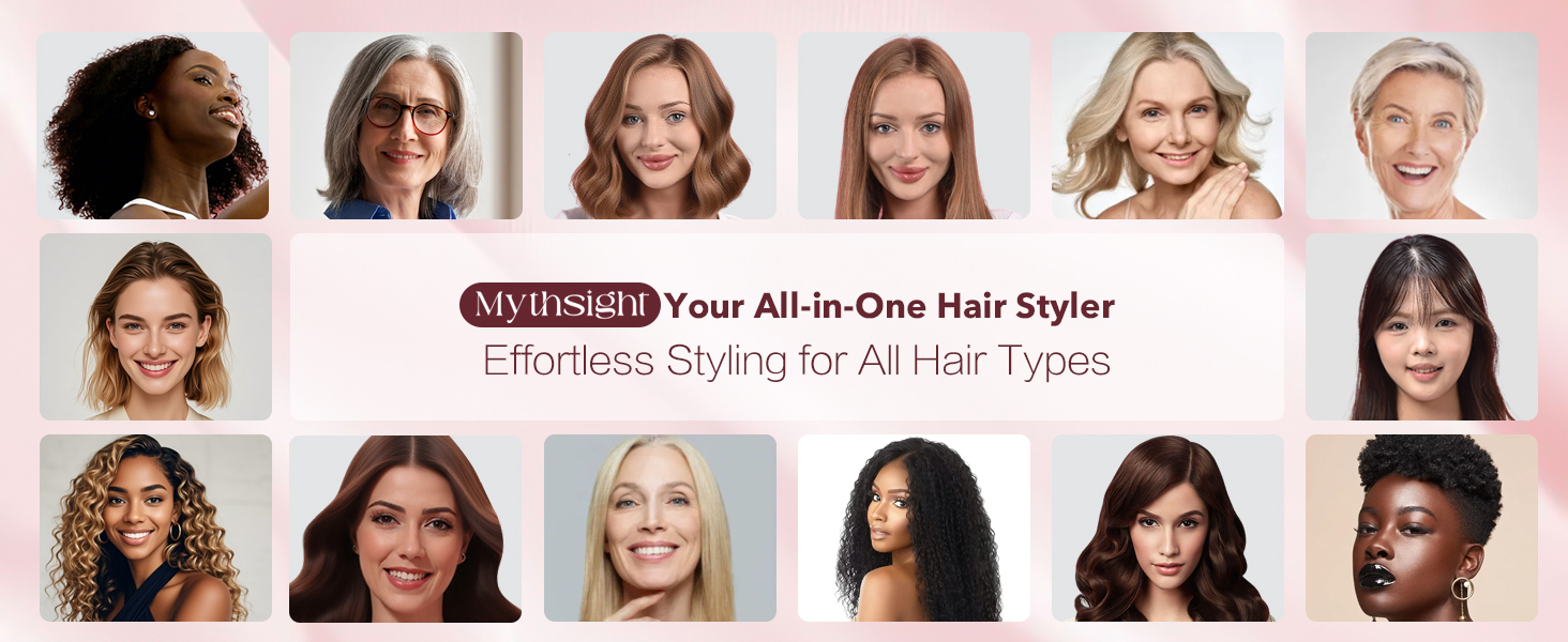 Airstyler 6-в-1: Фен, стайлер, локони, випрямлення. Рожевий колір.