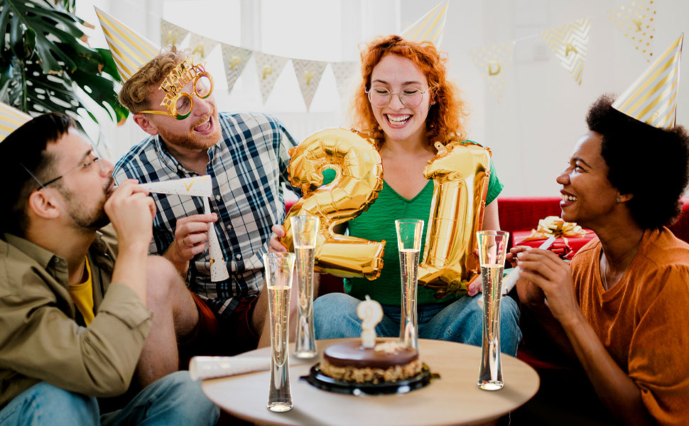 Набір з 2 склянок для шампанського 145 мл, склянки з кришталю, для шампанського, просекко, лікеру, ручної роботи, прозорі