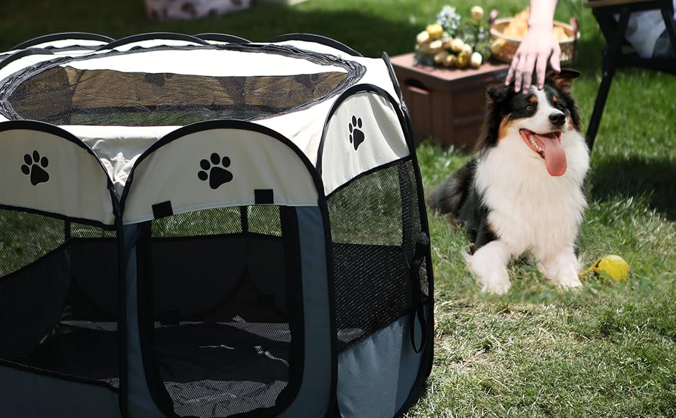 Складана переносна тачка-ліжечко для тварин, для собак, котів та кошенят, дихаючий сітчастий матеріал, легка, для дому та вулиці, темно-коричнева