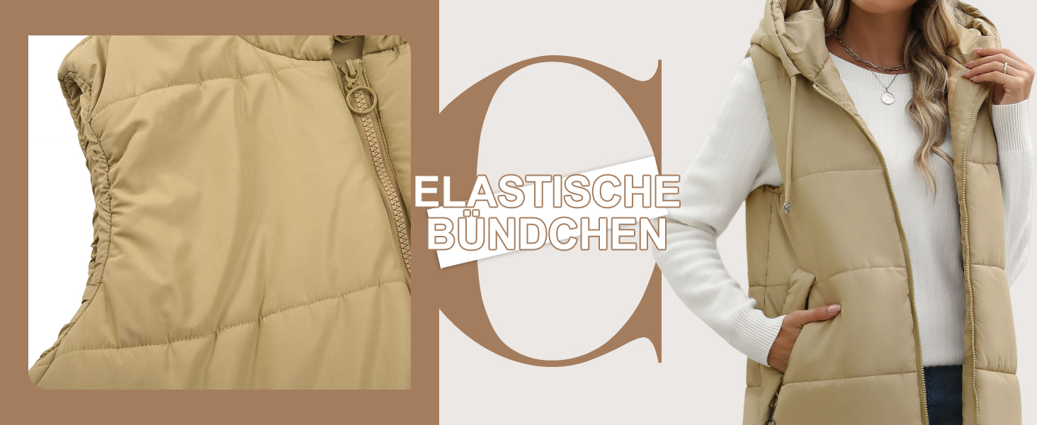 Жіноча/Чоловіча тепла стьобана жилетка Vancavoo з капюшоном, зимова жилетка, легка, чорна