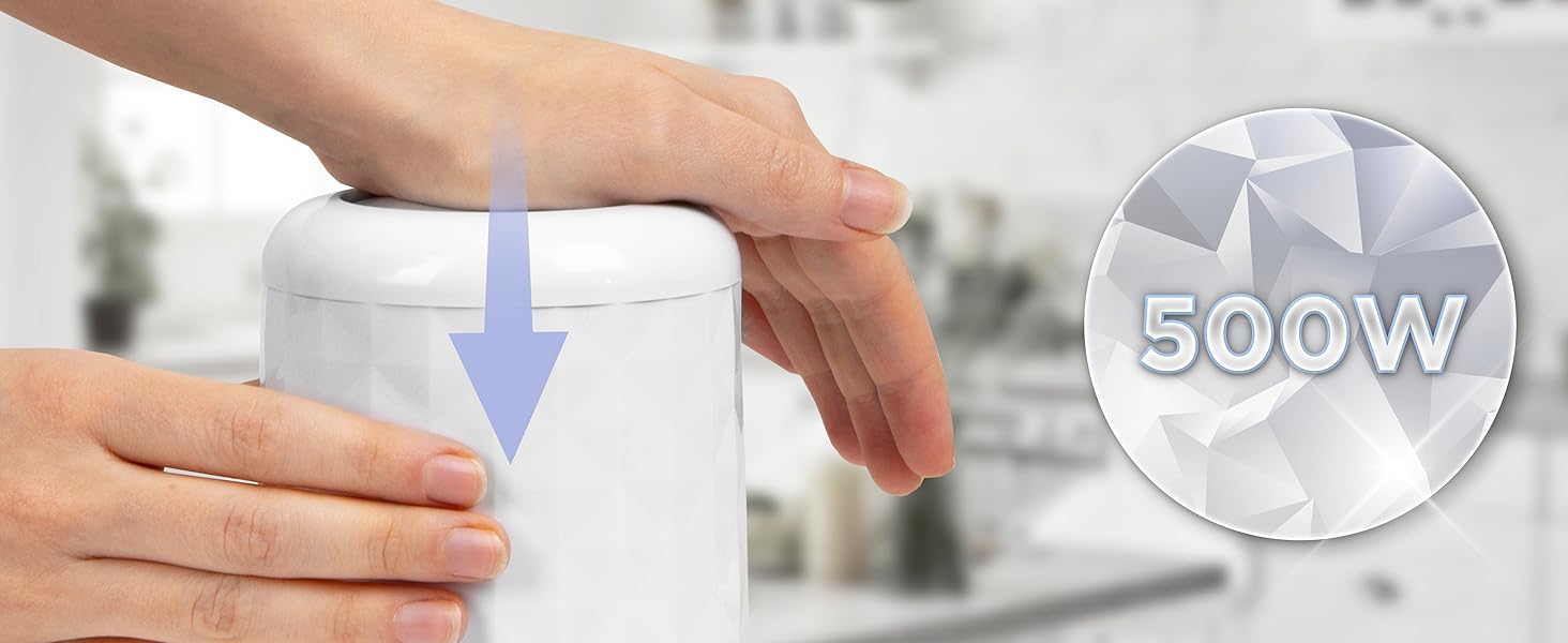 Електричний подрібнювач Duronic CH57 WE для цибулі та овочів, 700 мл