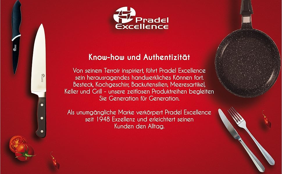 Набір сковорідок PRADEL EXCELLENCE 52003M, 3 шт, кам'яна поверхня, 20/24/28 см